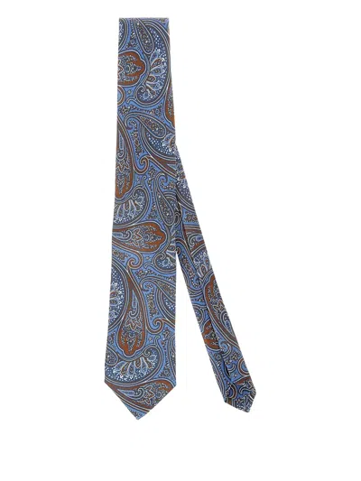 Bigi Milano Paisley-print Tie In Blue