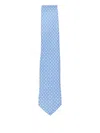 Bigi Milano Patterned Silk Tie In Blue