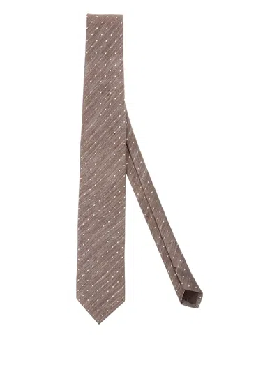 Bigi Milano Polka-dot Tie In Brown