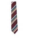Bigi Milano Striped-pattern Tie In Brown