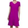 Bigio Collection Chanel Dress In Plum In Pink