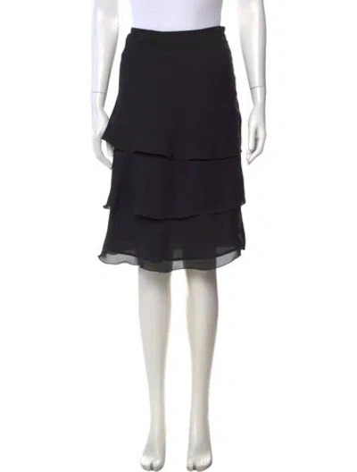 Pre-owned Bigio Collection Midi Length Skirt In Black