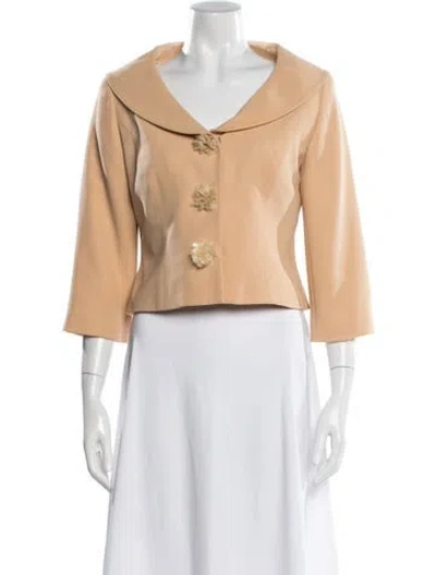 Pre-owned Bigio Collection Silk Jacket In Neutral