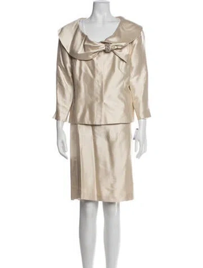 Pre-owned Bigio Collection Skirt Set In Neutrals