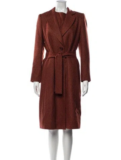Pre-owned Bigio Collection Tweed Pattern Dress Set In Red