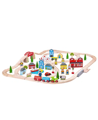 Bigjigs Rail Town And Country Train Set - Ages 3+ In Multi