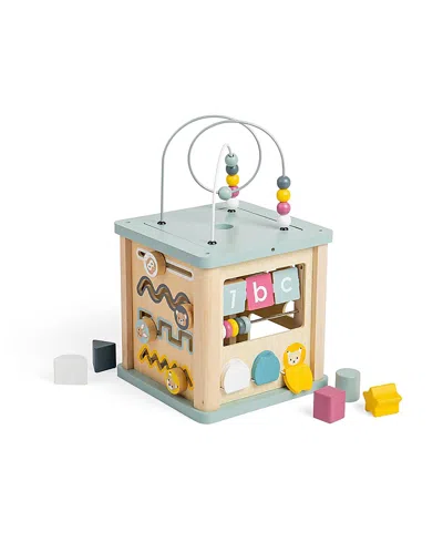 Bigjigs Toys 100% Fsc Certified Activity Cube - Ages 12 Months+ In Blue