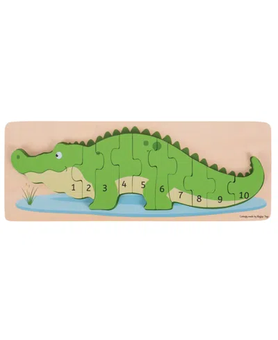 Bigjigs Toys Crocodile Number Puzzle, 10 Pieces In Multi