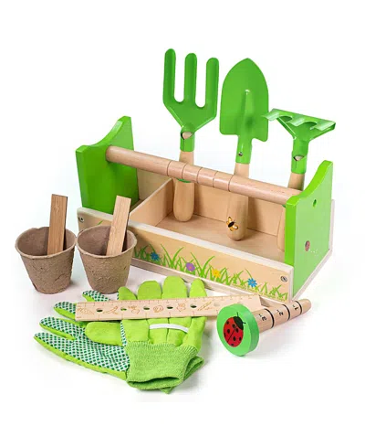 Bigjigs Toys Gardening Caddy - Ages 3+ In Green