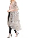 Bijorca Leopard Long Cardigan In Brown In Animal Print