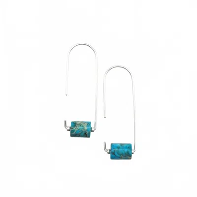 Bijou By Sam Women's Arc Threaders Earrings In Jasper In Metallic