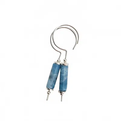 Bijou By Sam Women's Tube Drop Threader Earrings In Larimer In Blue