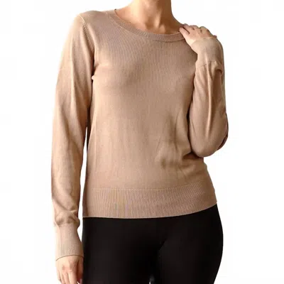 Bijourocks Bamboo Classic Sweater In Taupe In Brown