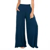 Bijourocks Bamboo Maxi Palazzo Pant In Navy