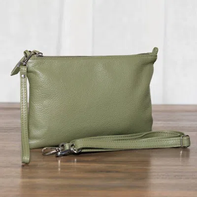 Bijourocks Claudia Clutch Bag In Olive
