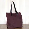 Bijourocks Jeni Tote Bag In Plum Suede