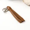 Bijourocks Nickel Tassel Key Chain In Caramel