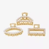 Bijoux Bar 3-pc. Hair Clip In Gold
