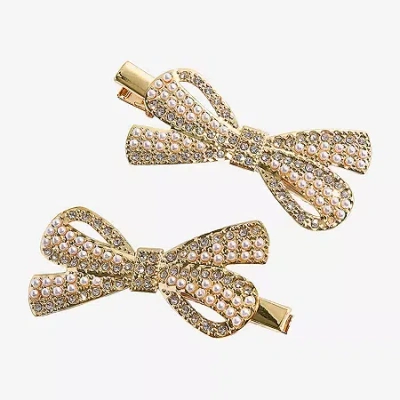 Bijoux Bar Bow 2-pc. Hair Clip In Yellow
