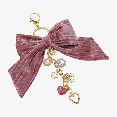 Bijoux Bar Bow Bag Charm In Pink