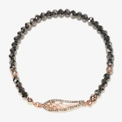Bijoux Bar Delicates Angel Wing Womens Stretch Bracelet In Gray