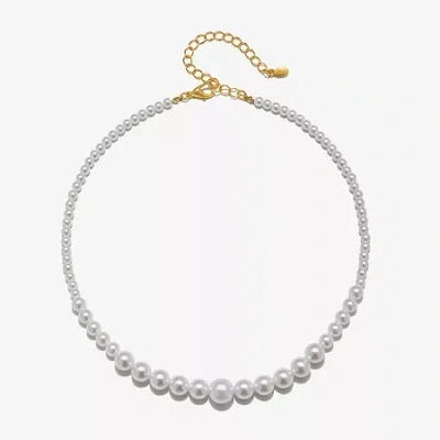 Bijoux Bar Delicates Gold Tone Womens 16 Inch Strand Necklace In Yellow