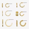 Bijoux Bar Delicates Gold Tone Womens 6 Pair Earring Set In Gold