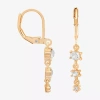 Bijoux Bar Delicates Gold Tone Womens Glass Round Drop Earrings In Gold