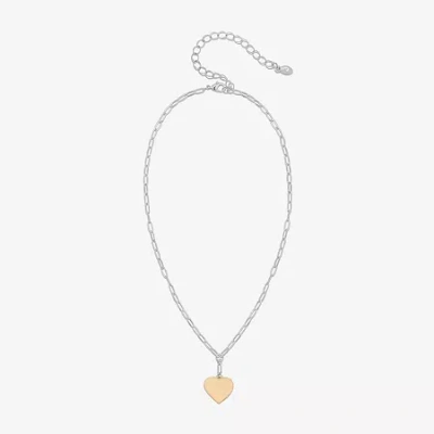 Bijoux Bar Delicates Two Tone Womens 16 Inch Y Necklace In Multi
