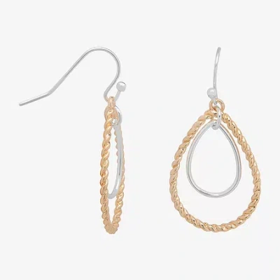 Bijoux Bar Delicates Two Tone Womens Drop Earrings In Multi