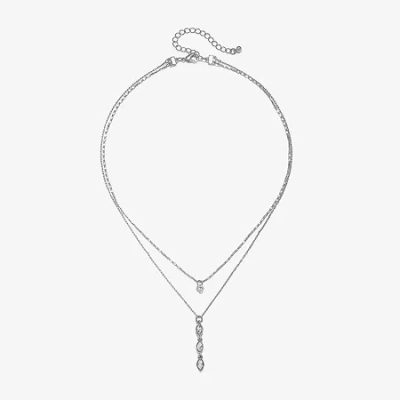 Bijoux Bar Delicates Womens 16 Inch Strand Necklace In Silver