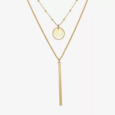 Bijoux Bar Delicates Womens 16 Inch Strand Necklace In Yellow