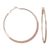 Bijoux Bar Delicates Womens 65mm Round Hoop Earrings In Gold