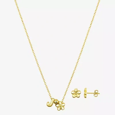 Bijoux Bar Delicates Womens Flower 2-pc. Jewelry Set In Yellow