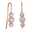 Bijoux Bar Delicates Womens Round Drop Earrings In Pink