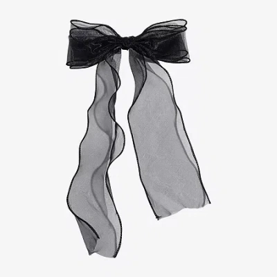 Bijoux Bar Floral Bow Hair Bow In Black