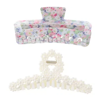 Bijoux Bar Floral Hair Clip In Multi