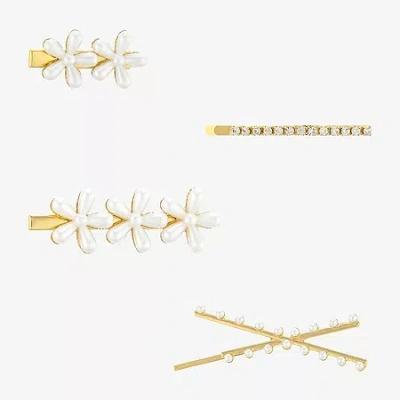 Bijoux Bar Flower 4-pc. Bobby Pin In Yellow