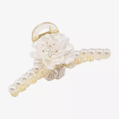 Bijoux Bar Flower Hair Clip In White