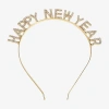 Bijoux Bar Gold Tone Happy New Year Headband In Gold