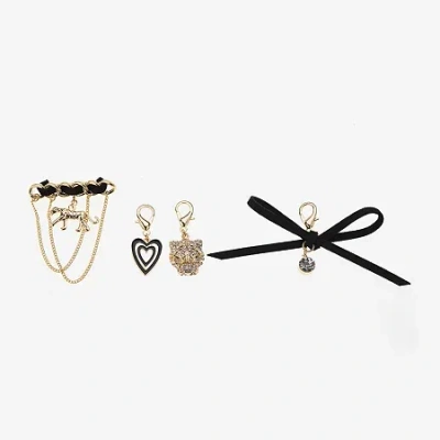 Bijoux Bar Gold Tone Heart Halloween Shoe Charm In Neutral