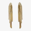 Bijoux Bar Gold Tone Snake Chain Womens Crystal Drop Earrings In Gold