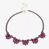 Bijoux Bar Gold Tone Womens 18 Inch Collar Necklace In Multi