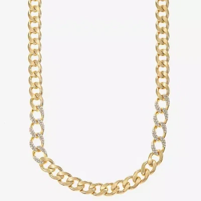 Bijoux Bar Gold Tone Womens 18 Inch Link Chain Necklace In Yellow