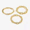 Bijoux Bar Gold Tone Womens 3-pc. Bracelet Set In Yellow