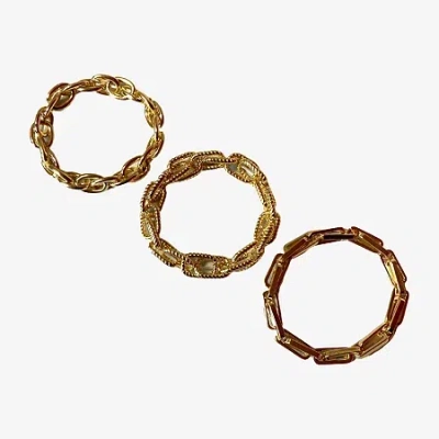 Bijoux Bar Gold Tone Womens 3-pc. Bracelet Set In Yellow