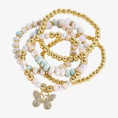 Bijoux Bar Gold Tone Womens 5-pc. Bracelet Set In Multi