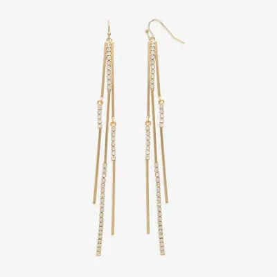 Bijoux Bar Gold Tone Womens Drop Earrings In Yellow