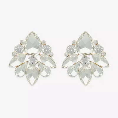 Bijoux Bar Gold Tone Womens Glass Drop Earrings In Yellow