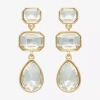 Bijoux Bar Gold Tone Womens Glass Drop Earrings In Gold
